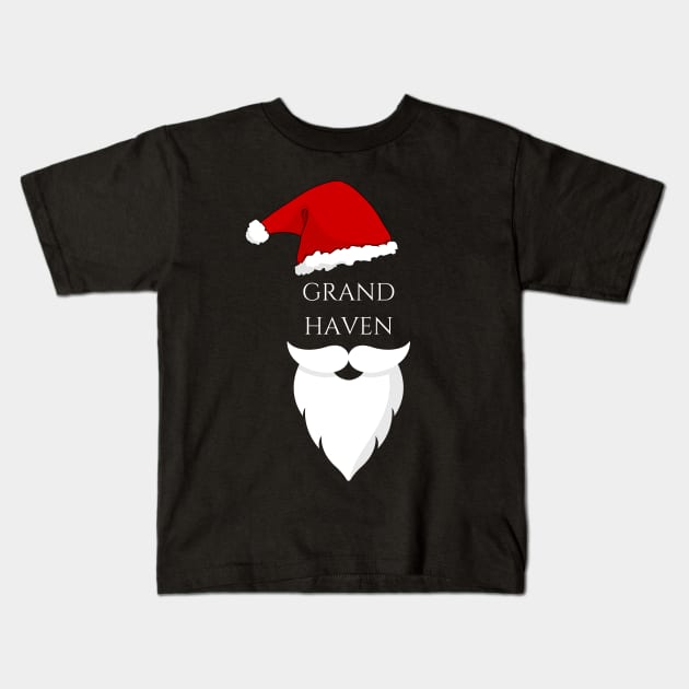 Grand Haven Santa Shirt T-Shirt Kids T-Shirt by onestarguitar